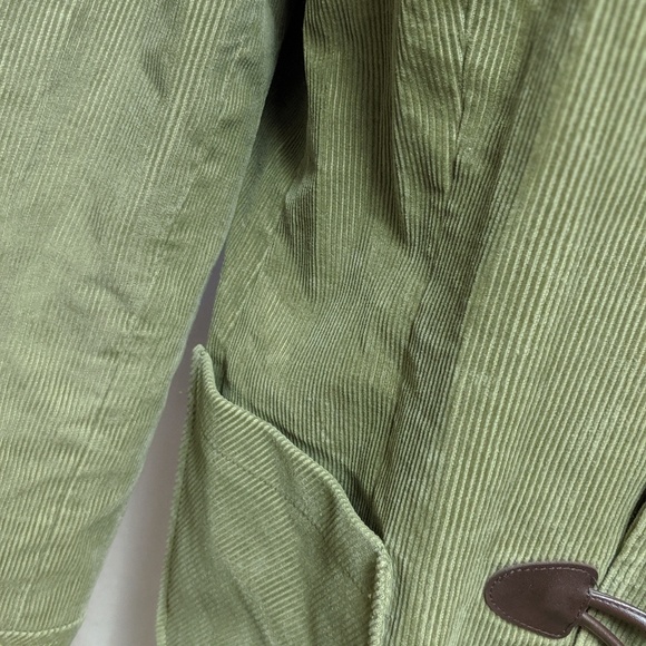 Leslie Fay corduroy jacket green size 10 100% cott - Picture 4 of 6